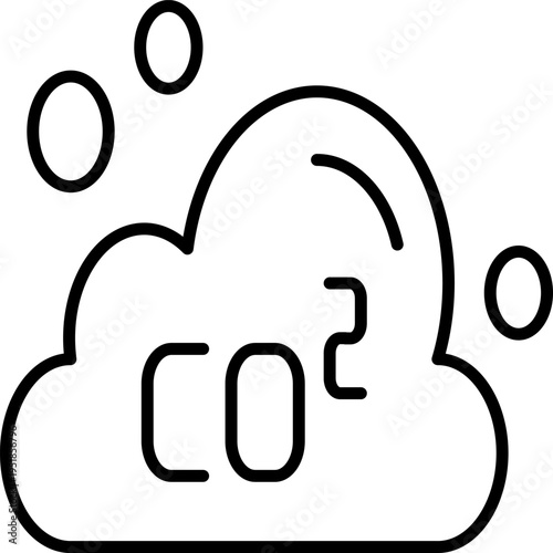 Carbon dioxide emissions in the form of clouds for ecology infographics, greenhouse effect, carbon footprint