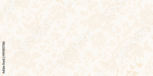 Delicate floral pattern on a light beige background softly textured