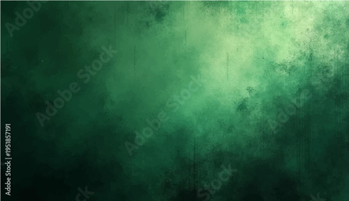 Aged dark green grunge wall texture with a vintage paper pattern and subtle smoke effects on a dirty textured surface