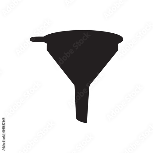 Black Plastic funnel silhouette vector illustration