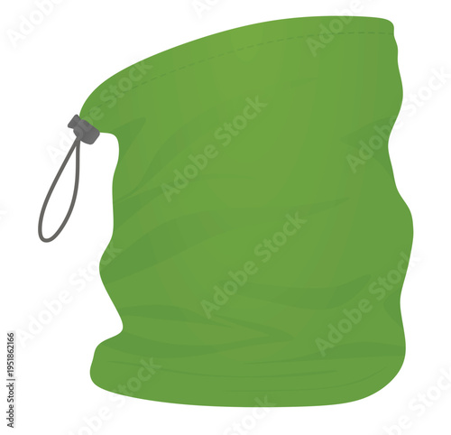 Green neck scarf. vector illustration