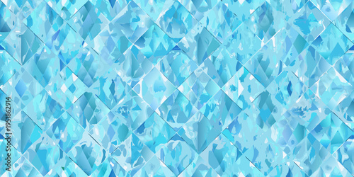 Abstract geometric background with a repeating diamond pattern in cool tones