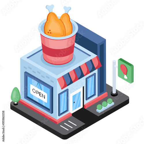 A premium download icon of drumstick shop