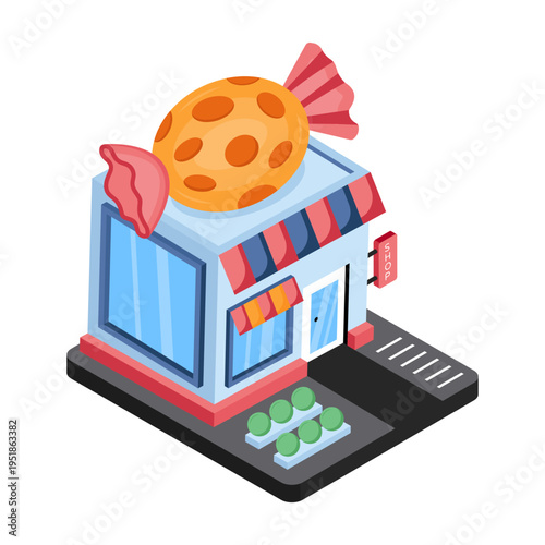 Perfect design icon of candy shop