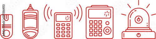 Illustration of wireless communication between security and control devices