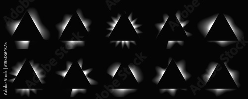 Set of triangle illuminate light frames