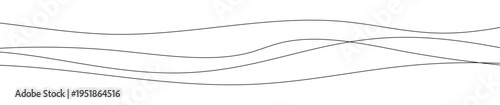 Thin curved wavy lines
