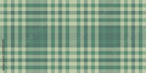 Minimalist textile check fabric, vintage vector background seamless. Industry texture plaid tartan pattern in pastel and green colors.