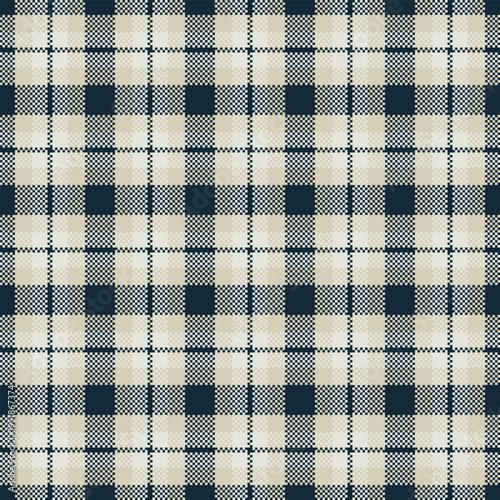 Japan plaid seamless pattern, multicolored textile tartan check. Industry vector texture background fabric in dark and light colors.
