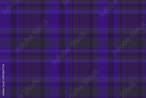 Valentines day fabric background texture, mesh pattern seamless check. Velvet plaid vector tartan textile in dark and violet colors.
