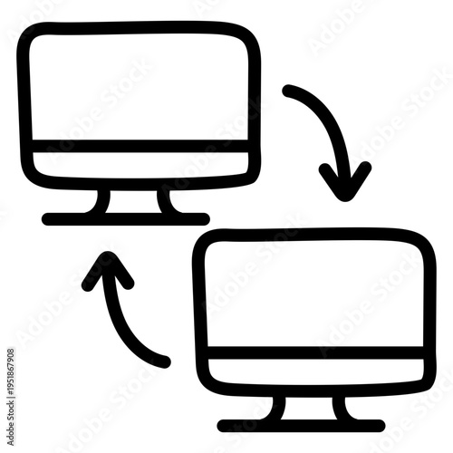A unique style icon of computer transfer 
