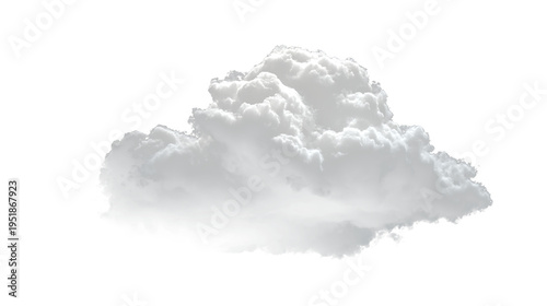 Canvastavla Cloud floating on a transparent background with soft shapes and varied textures