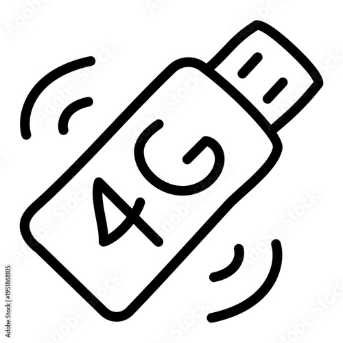 Premium download icon of 4g internet dongle 