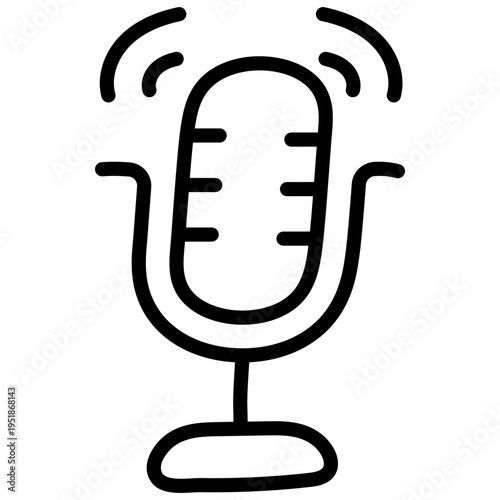 Perfect style icon of audio recorder 