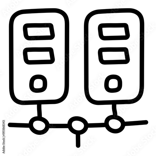 An icon style of network server 