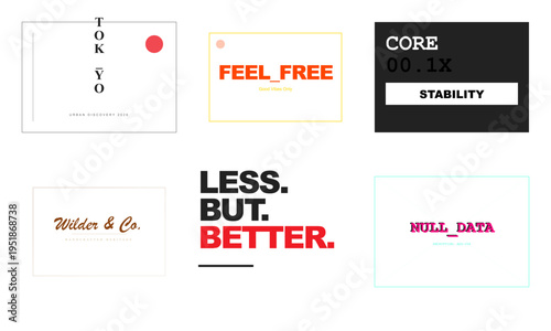 Modern Minimalist Graphic Design Elements: Typography, Logos, and Abstract Creative Templates Collection.