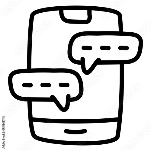 An icon design of mobile chatting 