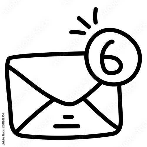 Modern design icon of unready email 