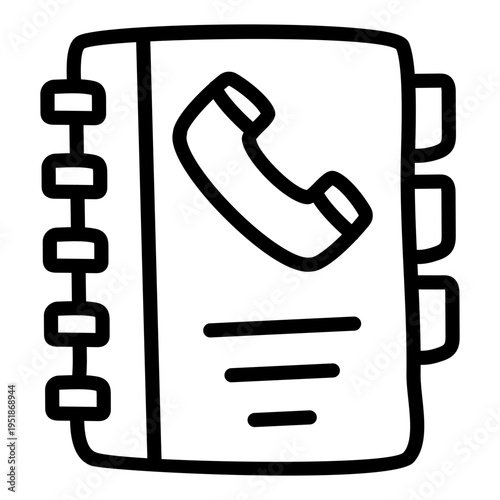 Premium download icon of contact book