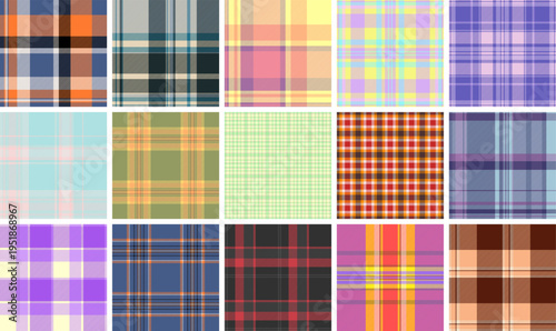 Seasonal tartan bundle built for brand storytelling. Autumn plaid supports narrative driven visuals. Seamless vectors maintain rhythm.