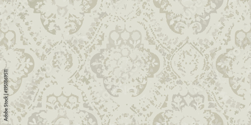 Elegant seamless damask pattern with floral and paisley motifs