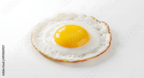Fried Egg Isolated on White Background