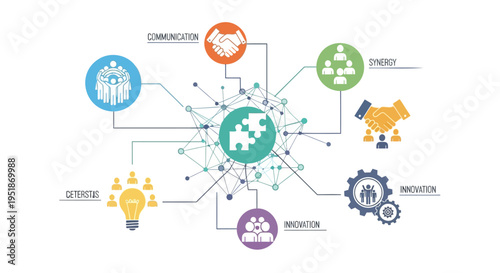 Set of 8 business icons vector, infographic elements