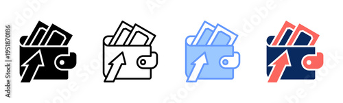Income Tier icon set multiple style collection