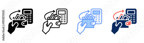 Budget Control icon set multiple style collection