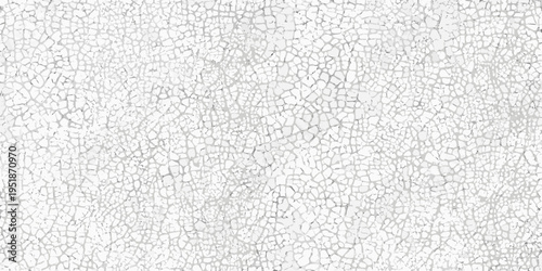 Close up of cracked white surface resembling aged plaster or mosaic
