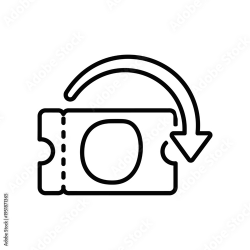 Hand drawn reload refresh icon arrow circular symbol vector isolated black white