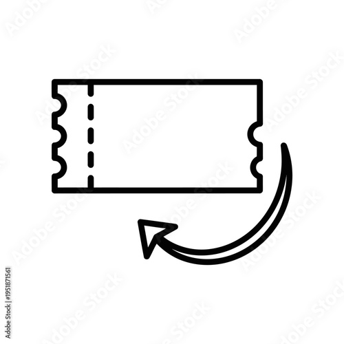 Hand drawn paperclip icon isolated on white minimalist office supply vector illustration