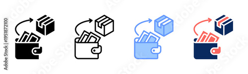 Budget Compatibility icon set multiple style collection