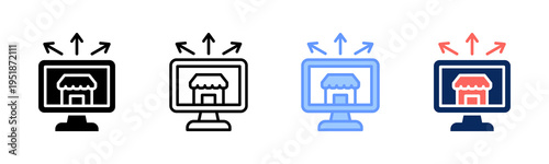 Channel Suitability icon set multiple style collection