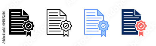Segment Validation icon set multiple style collection