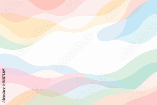 Colorful abstract wave pattern in soft pastel hues with subtle gradient