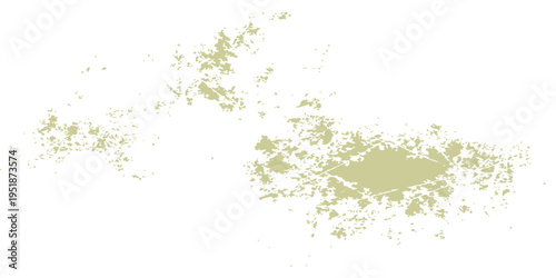 olive green grunge paint splatter and distressed texture on white background for vintage graphic design elements