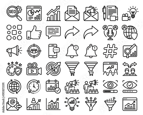 Icons for social media and generic 