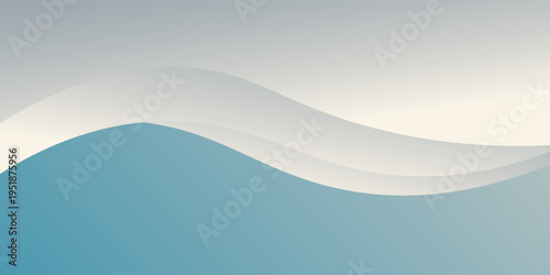 Elegant abstract design combining fluid shapes and subtle geometry in calming white and blue tones.