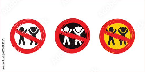 Children prohibited sign.children not allowed vector sign .
