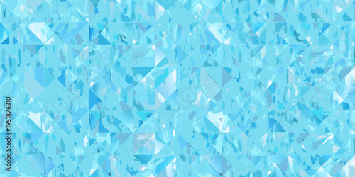Abstract light blue geometric pattern with fragmented triangular shapes