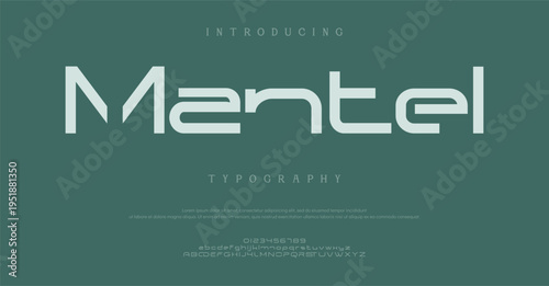 Modern Typography Introduction with Green Background and White Text