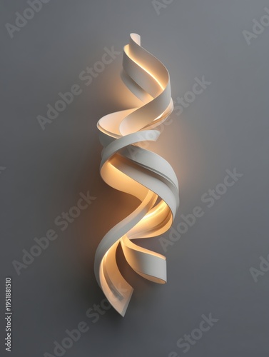 Unique Wall Light Fixture Design With a Twisting Shape and Soft Glow