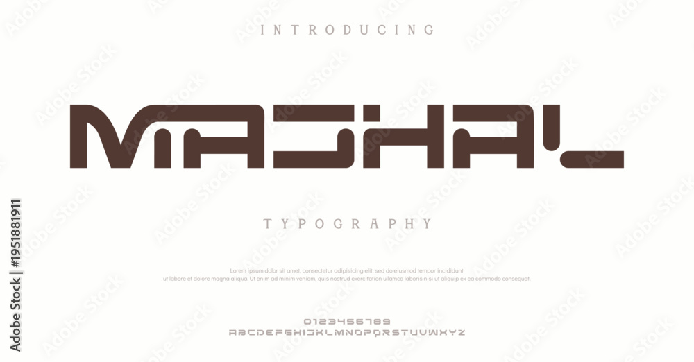 Fototapeta premium Introducing Mashal Typography Font Design