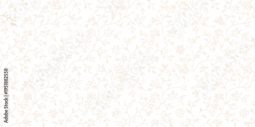 Delicate floral pattern with pale peach and cream tones seamless background