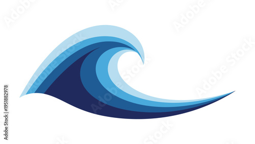 Blue Wave Illustration Design.