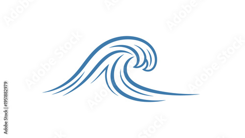Blue Wave Illustration Design.