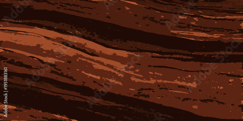 Abstract expressionist artwork featuring layered textured brown and reddish tones