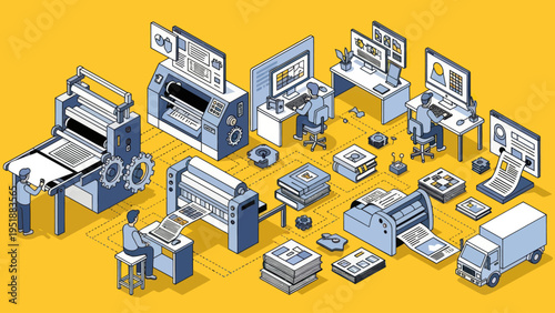 Modern Printing and Logistics Industry Technology and Equipment.