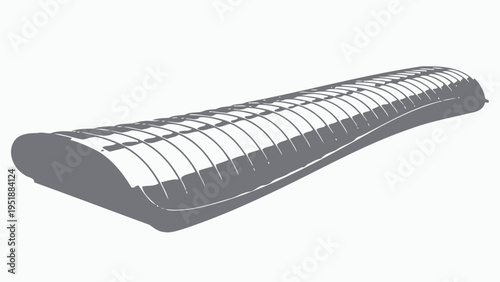 Gray Metal Tunnel Entrance.